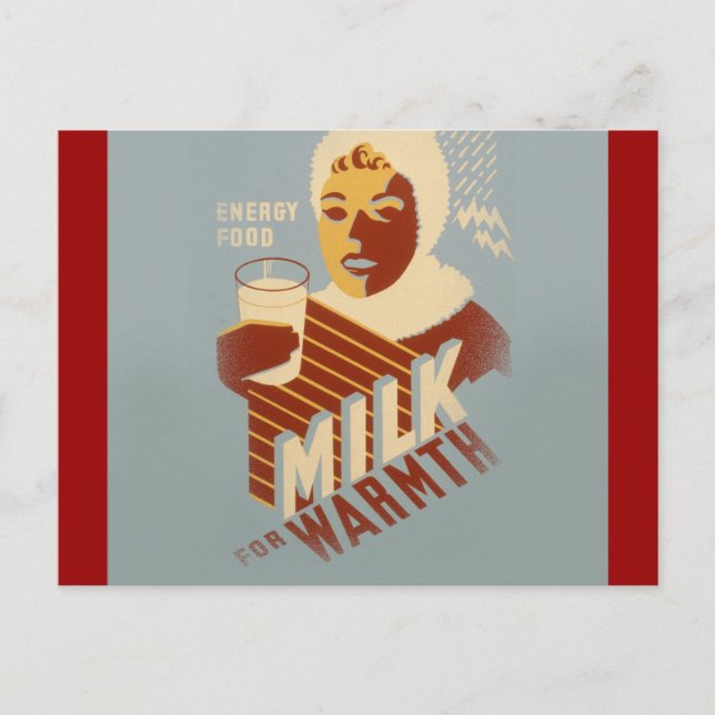 Milk for Warmth Postcard (Front)