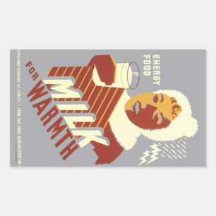Milk for Warmth Rectangular Sticker