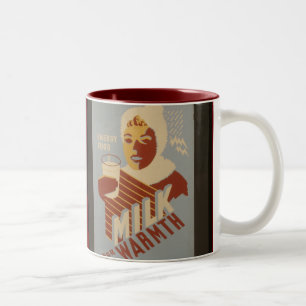Milk for Warmth Two-Tone Coffee Mug