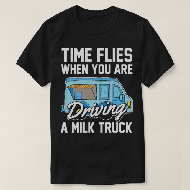 Milk Funny Milk Truck  5  T-Shirt (Design Front)