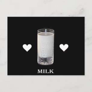 Milk (Hearts) Postcard