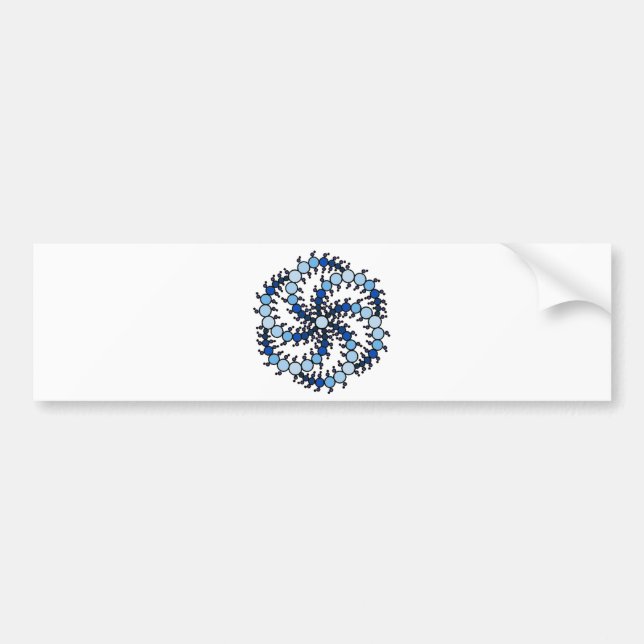 Milk Hill Blue Crop Circle Bumper Sticker (Front)