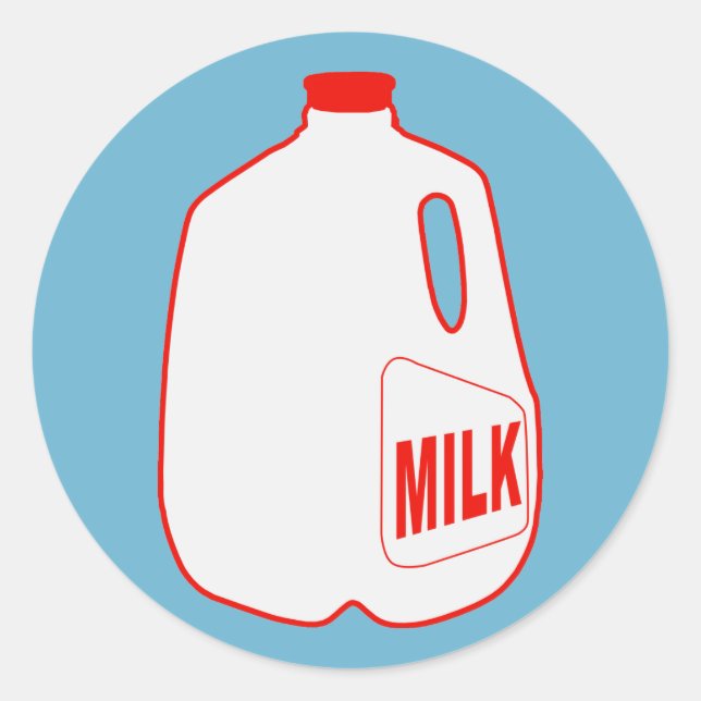 Milk Jug Classic Round Sticker (Front)
