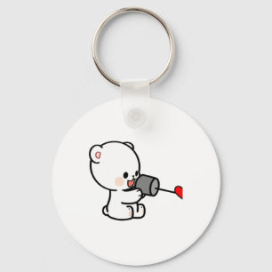 Milk Mocha Couple Valentine Design 1  Key Ring