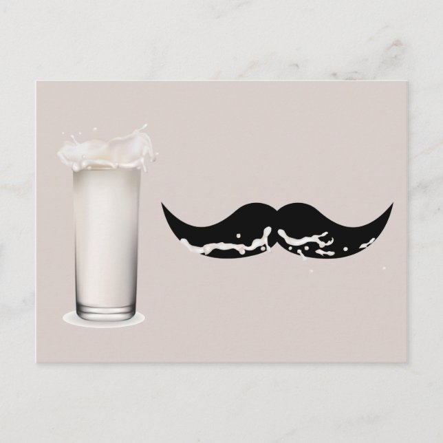 Milk Moustache Creme Postcard (Front)