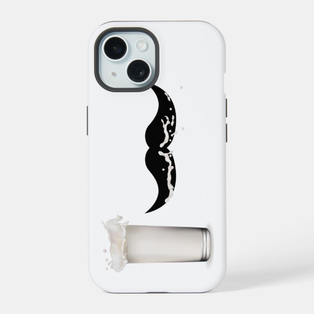 Milk Moustache iPhone 15 Case (Back)
