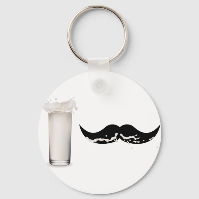 Milk Moustache Key Ring (Front)