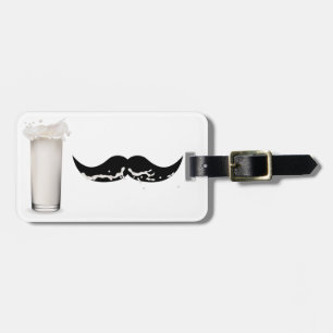 Milk Moustache Luggage Tag