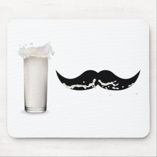 Milk Moustache Mouse Mat