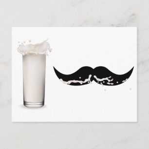 Milk Moustache Postcard