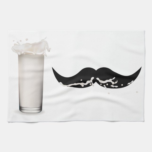 Milk Moustache Tea Towel (Horizontal)