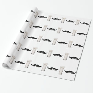 Milk Moustache Wrapping Paper