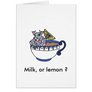 Milk, or lemon?
