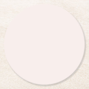 milk pink solid  round paper coaster