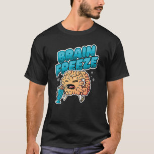 Milk Shake Cold Brain Ice Cream Brain Freeze T-Shirt