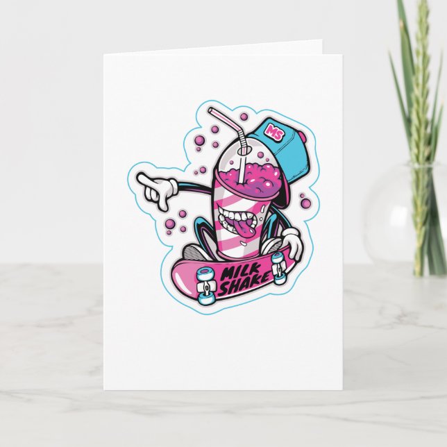 Milk Shake Skateboard Card (Front)