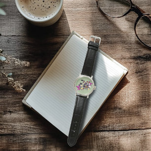 Milk Snake Exotic Floral Green Watch