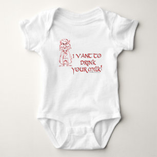 Milk sucker baby bodysuit