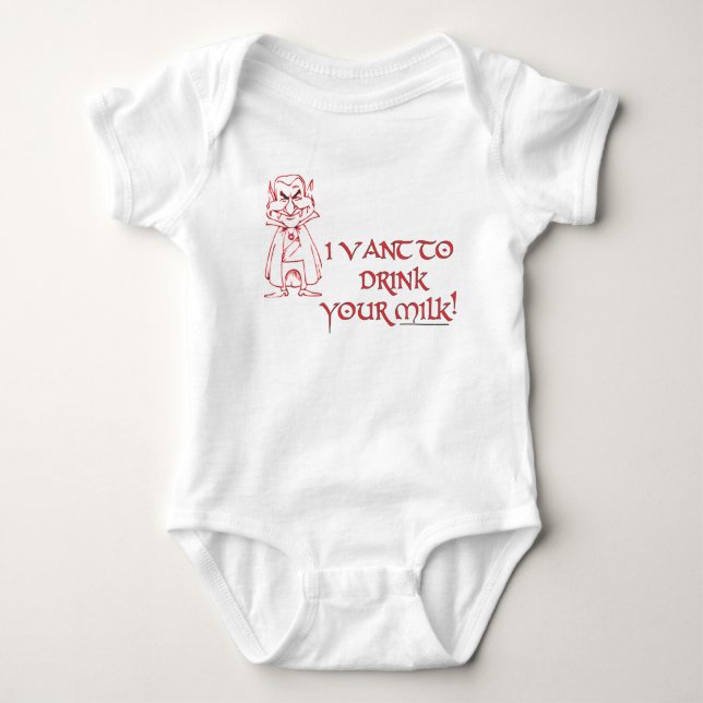 Milk sucker baby bodysuit (Front)