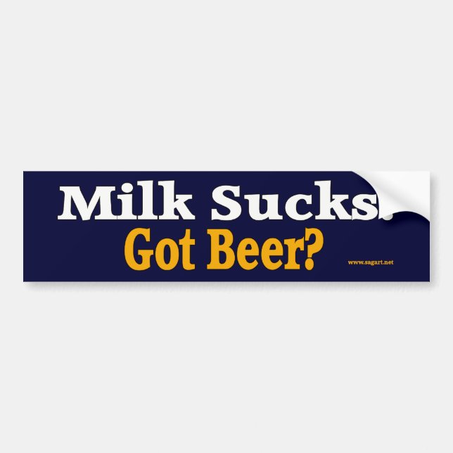 Milk Sucks Bumper Sticker (Front)