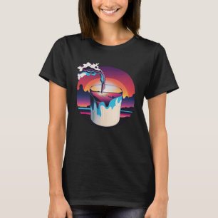 Milk Synthwave 80s Retrowave Aesthetic  1 T-Shirt