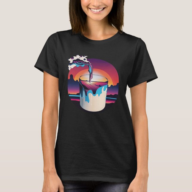 Milk Synthwave 80s Retrowave Aesthetic  1 T-Shirt (Front)