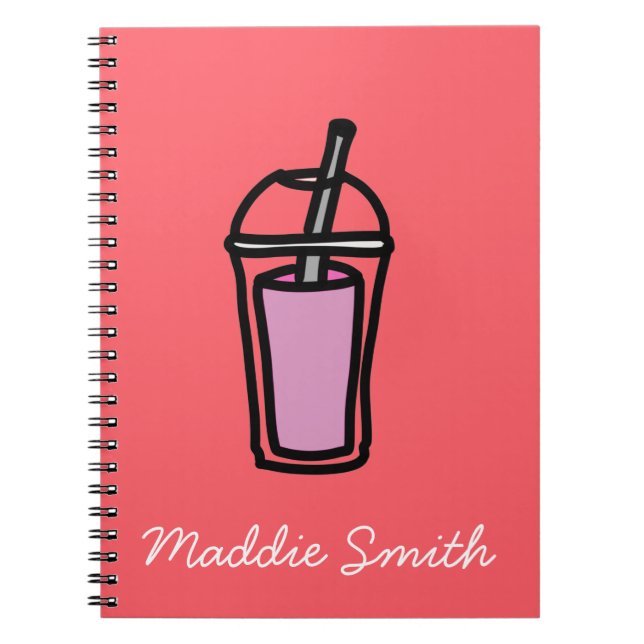 Milk tea Bubble Tea cute teen drink Notebook (Front)