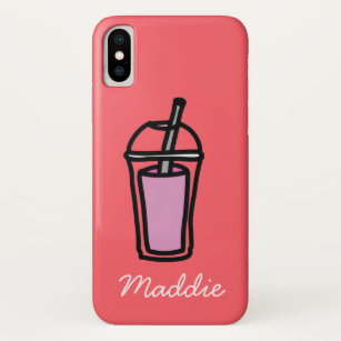 Milk tea Bubble Tea teen girl pink Case-Mate iPhone Case
