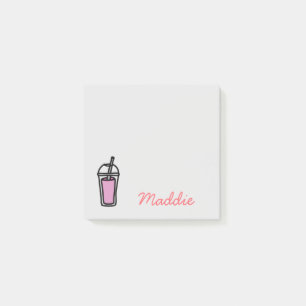 Milk tea Bubble Tea teen girl pink Post-it Notes