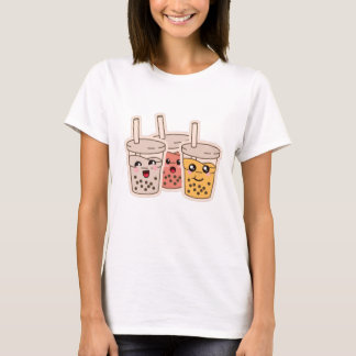 Milk Tea Bursting Popping Bubble Boba Anime T-Shirt