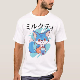 Milk Tea - Cute Kawaii Anime Fox - Japanese Aesthe T-Shirt