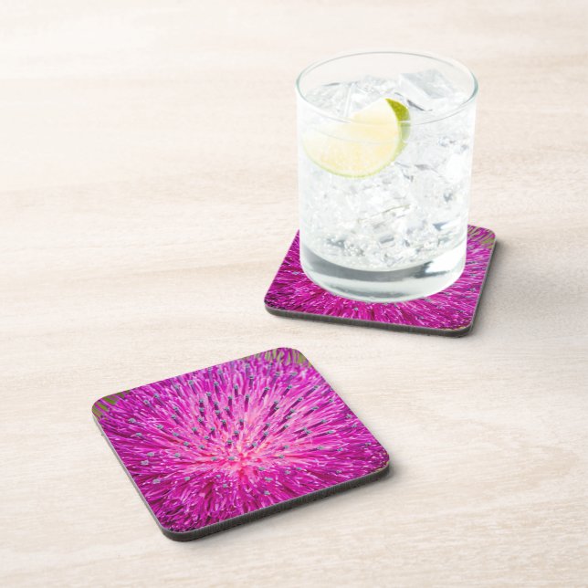 Milk thistle closeup coaster (Right Side)