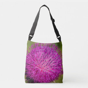 Milk thistle closeup crossbody bag