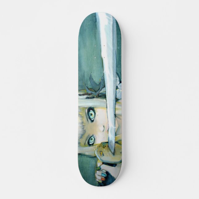 Milk Thistle Ninja Girl Skateboard (Front)