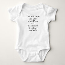 Milk to Grandma's Meatballs Funny Baby Romper