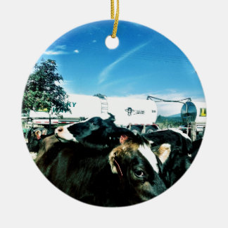 milk truck ceramic tree decoration