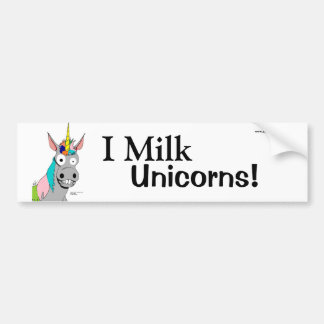Milk Unicorns bumper sticker