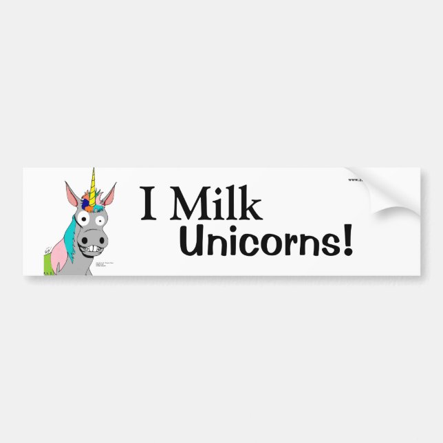 Milk Unicorns bumper sticker (Front)