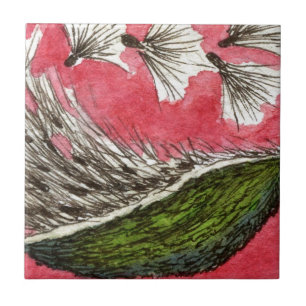 "Milk Weed Pod" Kitchen Garden Ceramic Tile