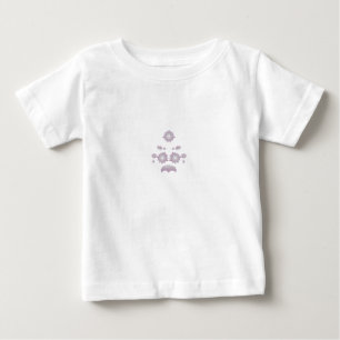 Milk White Classic Rose decorative design Baby T-Shirt