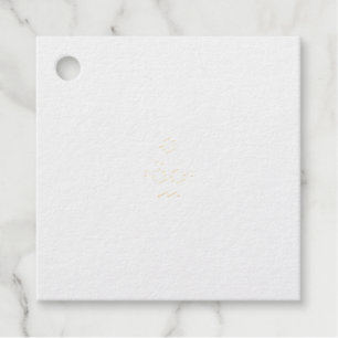 Milk White Classic Rose decorative design Favour Tags
