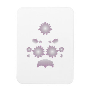 Milk White Classic Rose decorative design Magnet