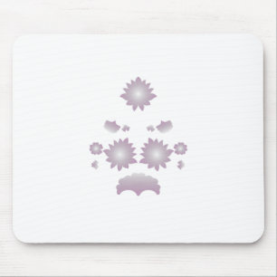 Milk White Classic Rose decorative design Mouse Mat
