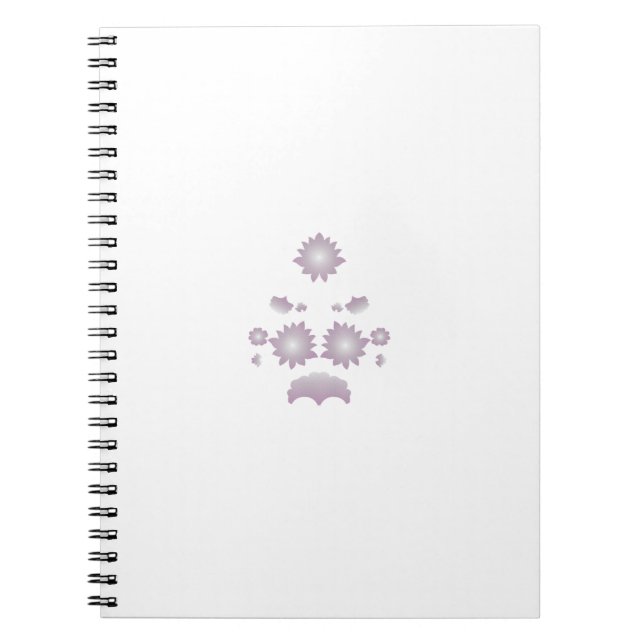 Milk White Classic Rose decorative design Notebook (Front)