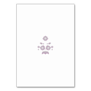 Milk White Classic Rose decorative design Table Number