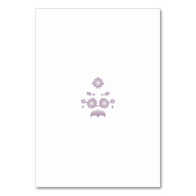 Milk White Classic Rose decorative design Table Number (Front)