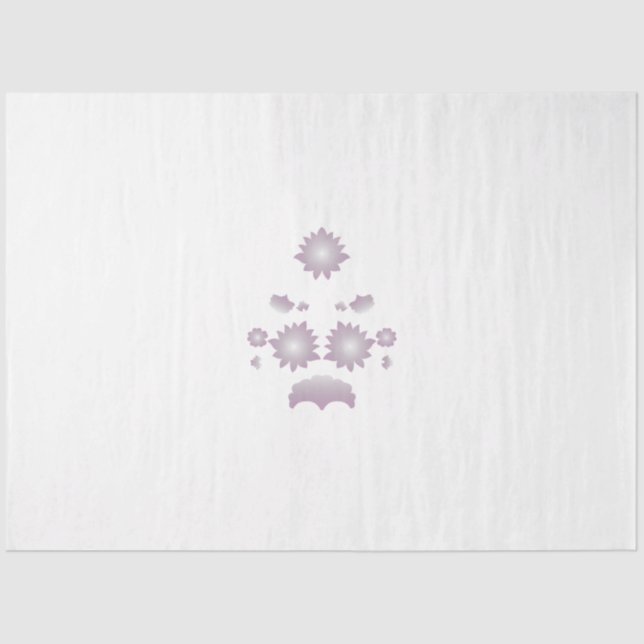 Milk White Classic Rose decorative design Tissue Paper (Front)