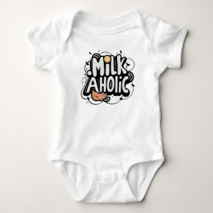 Milkaholic Funny Baby Bodysuit