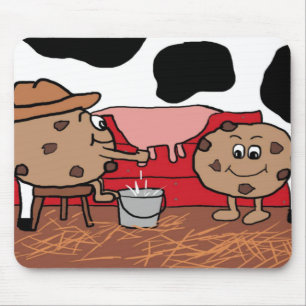Milkin' Cookies Milk and Cookies Design Mouse Mat