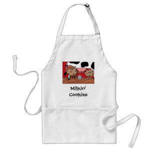 Milkin' Cookies Milk and Cookies Design Standard Apron